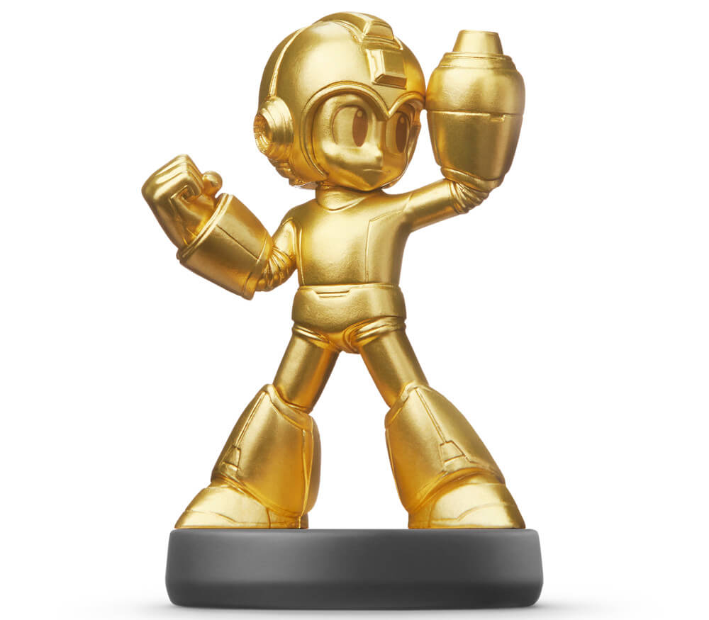 Amiibo dourado do Mega Man