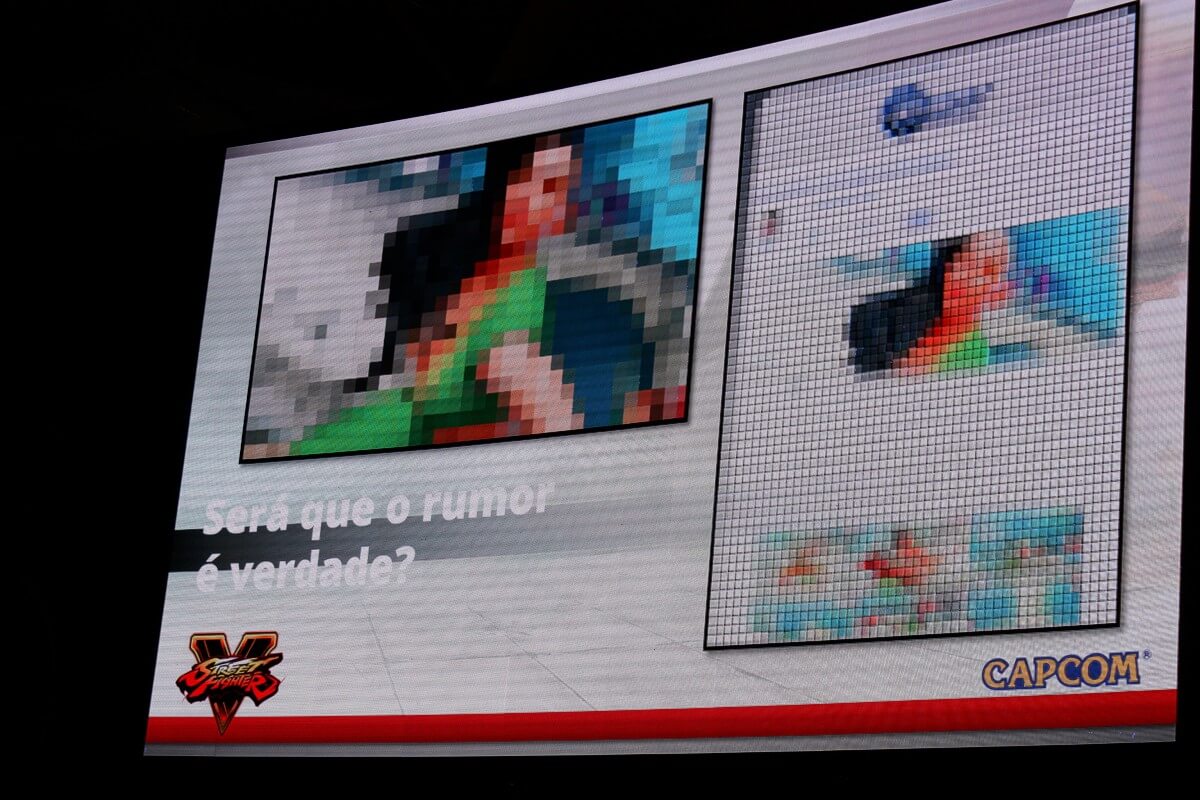 Anúncio da Laura no Street Fighter V
