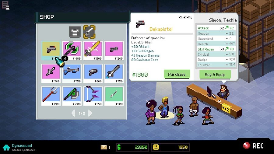 Screenshot do Chroma Squad