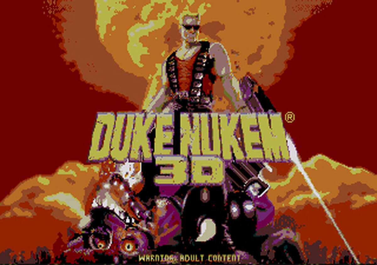 Screenshot do Duke Nukem 3D no Mega Drive