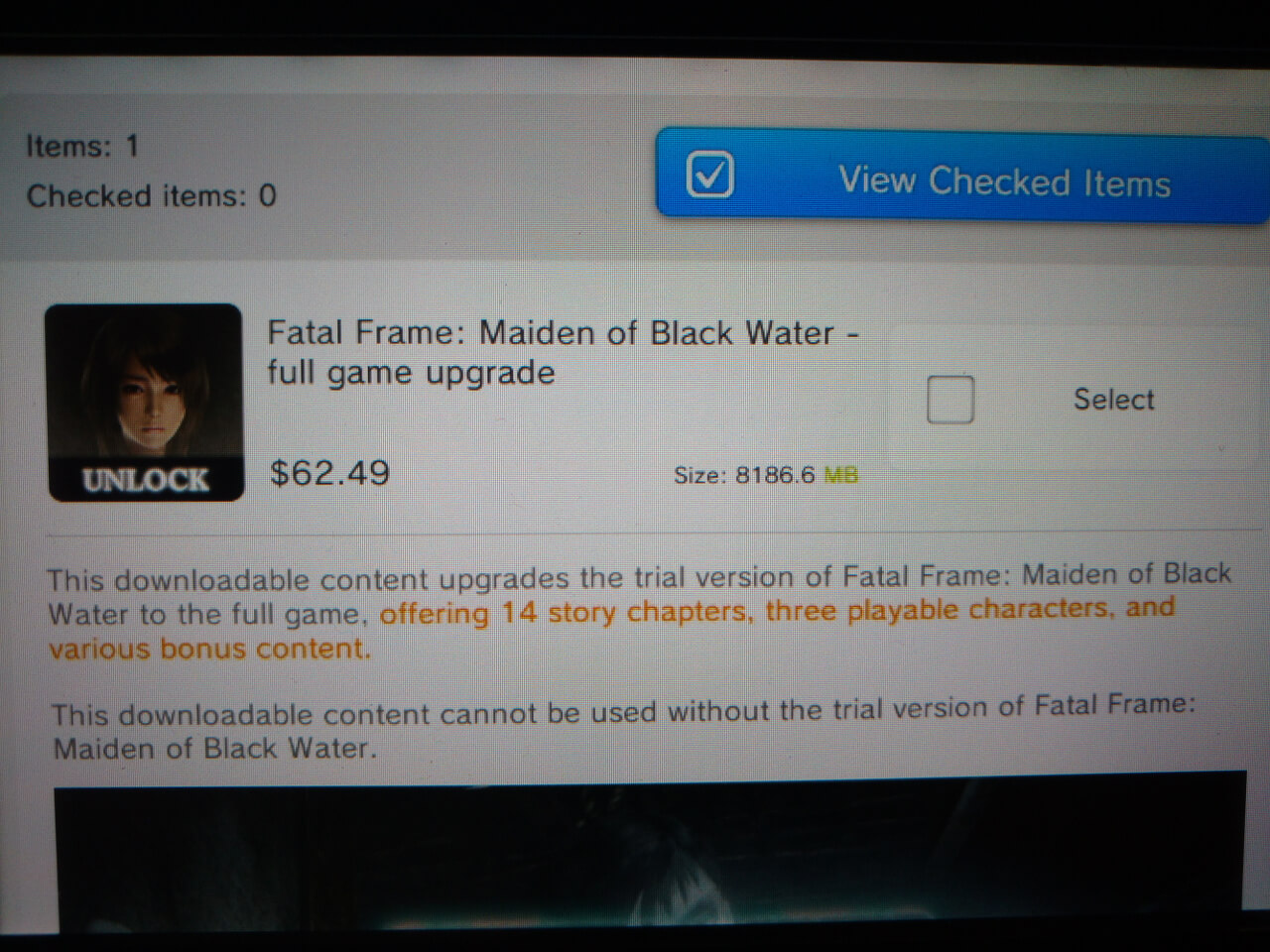 Fatal Frame: Maiden of Black Water na eShop