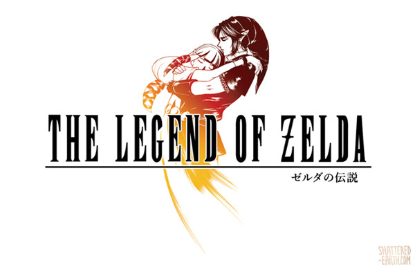 Logos do Legend of Zelda no estilo Final Fantasy