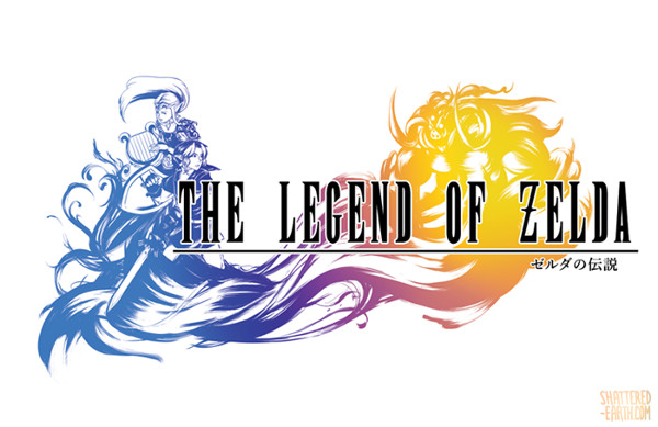 Logos do Legend of Zelda no estilo Final Fantasy