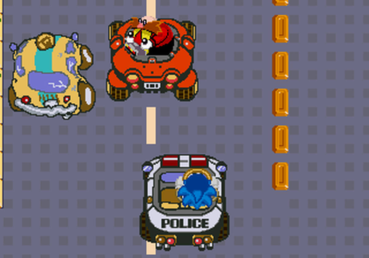 Screenshot do Waku Waku Sonic Patrol Car