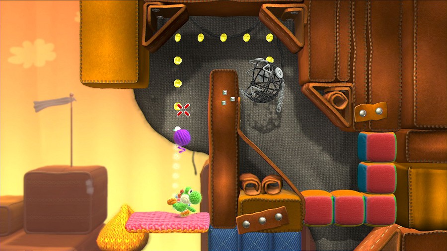 Screenshot do Yoshi’s Woolly World