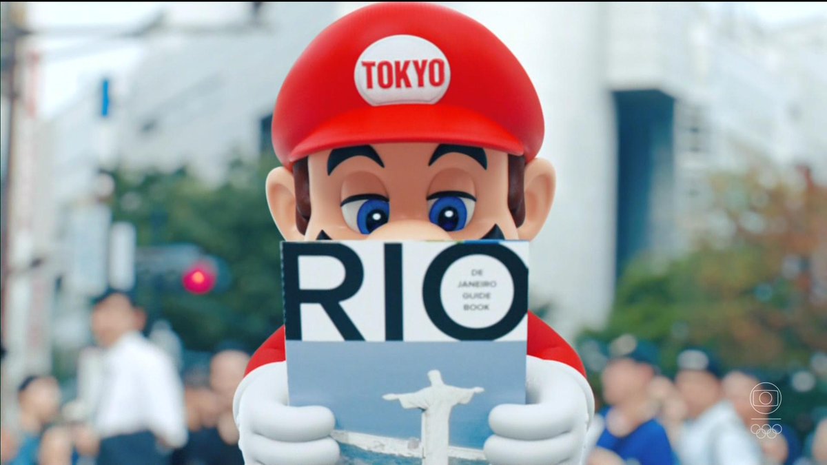 Mario aparece no encerramento das Olimpíadas