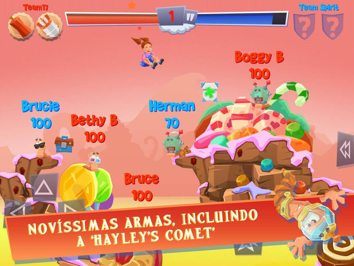 Screenshot do Worms 4