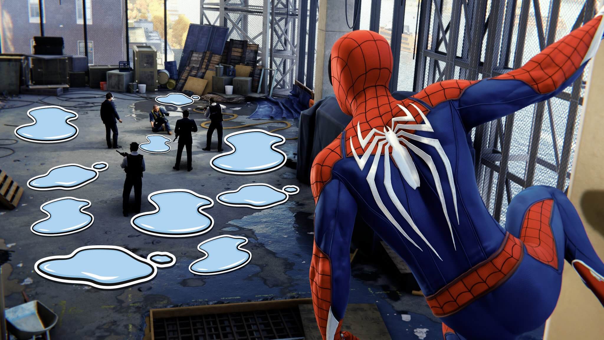 Spider-Man com mais poças d’água