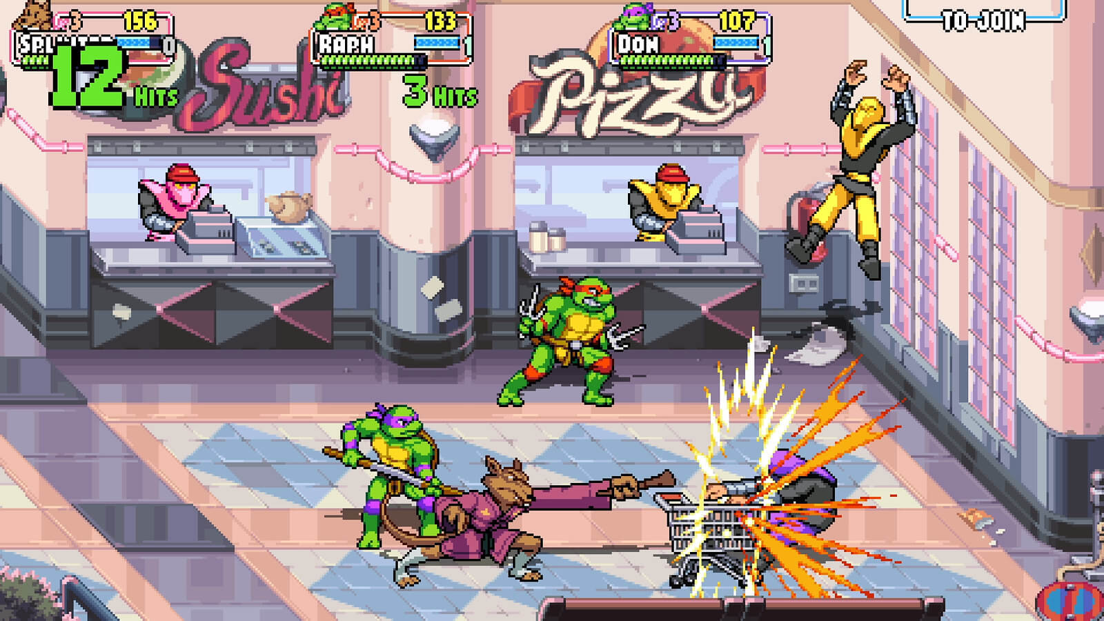 Mestre Splinter em Teenage Mutant Ninja Turtles: Shredder's Revenge