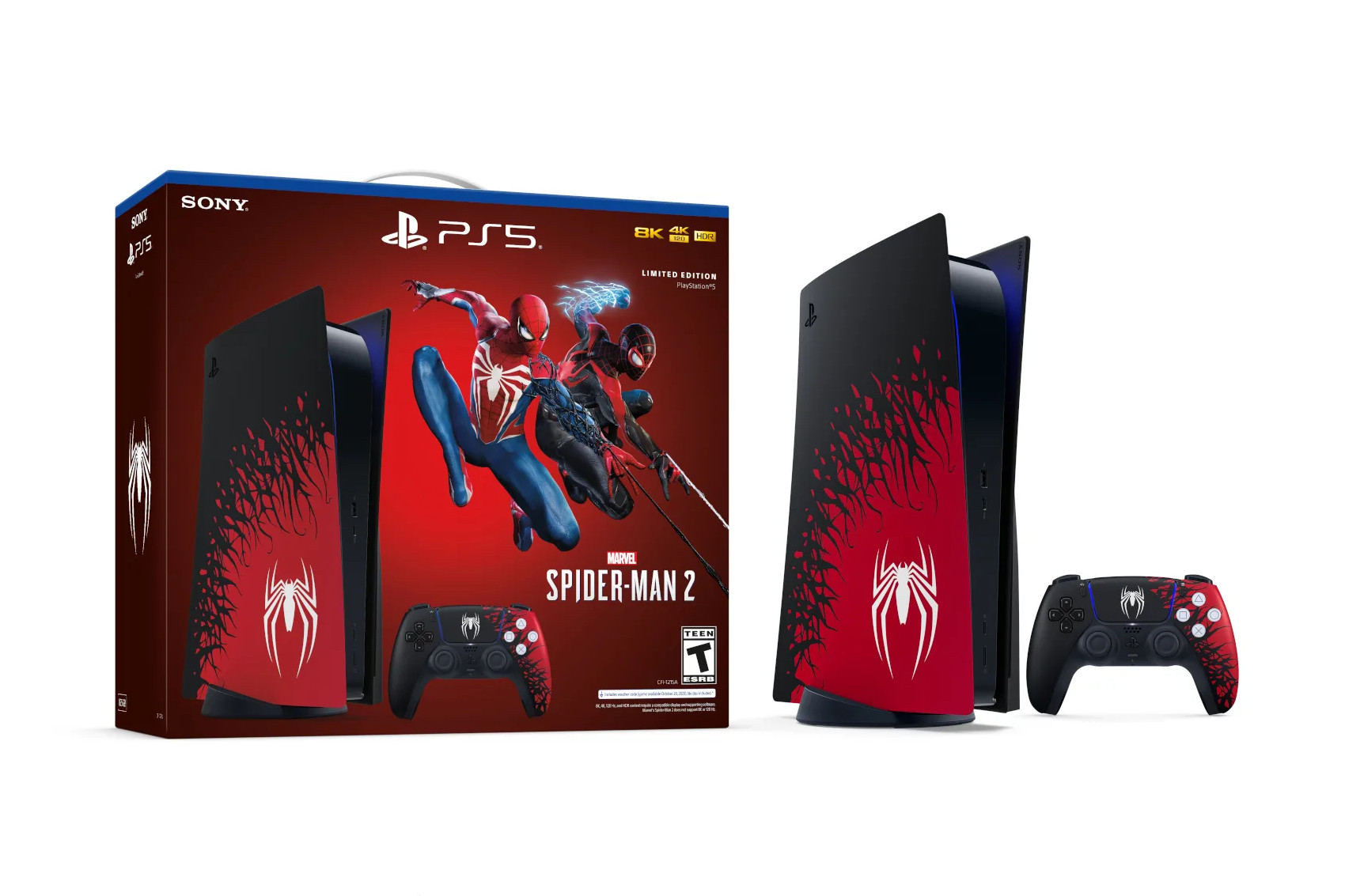 PlayStation 5 e DualSense temáticos de Spider-Man 2