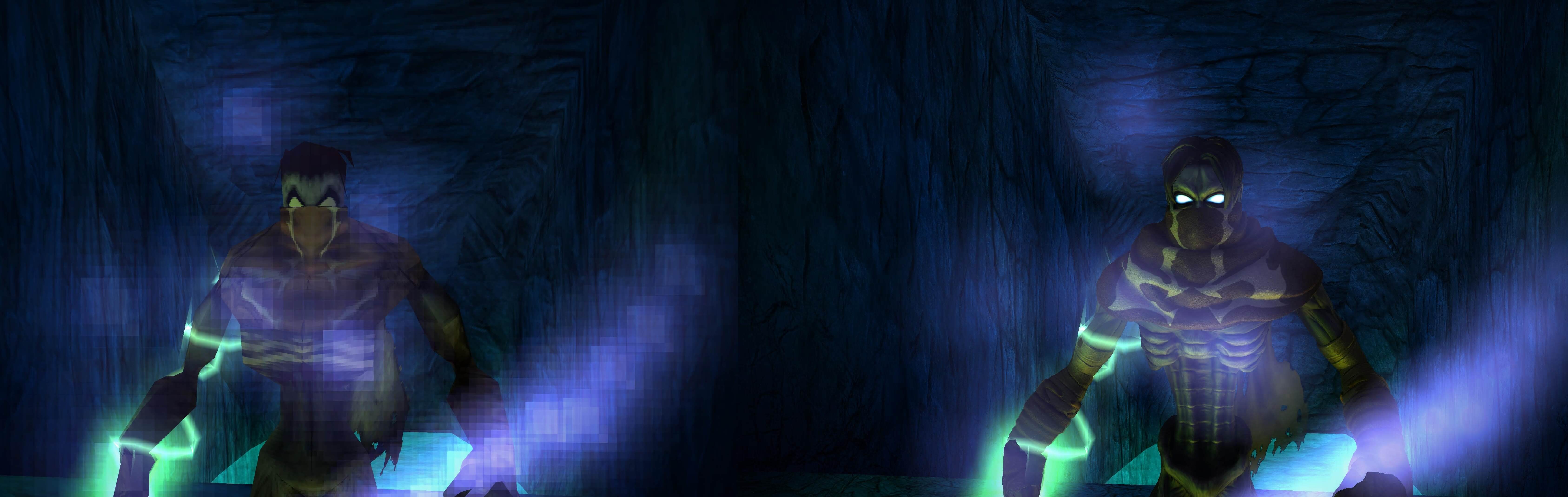 Comparativo de screenshot de Soul Reaver 1 & 2 Remastered