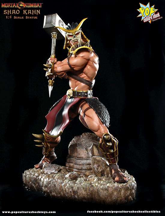 Incrível estátua do Shao Khan do Mortal Kombat