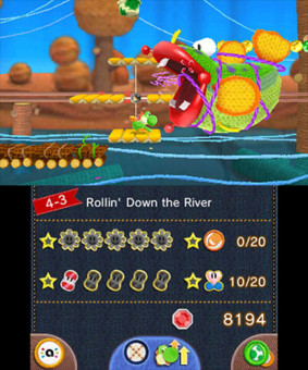 Screenshot de Poochy & Yoshi's Woolly World