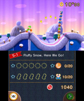 Screenshot de Poochy & Yoshi's Woolly World